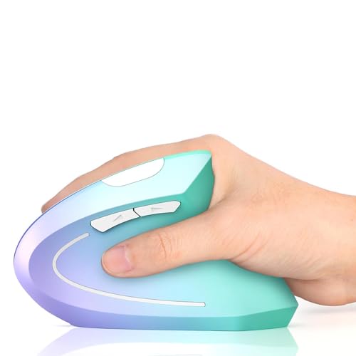 Lekvey Ergonomic Mouse, Vertical Wireless Mouse, Rechargeable 2.4G Optical Carpal Tunnel Mice: 800/1200 / 1600 DPI, 6 Butt...