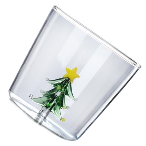 SHOWERORO Snowman Glass Transparent Beverage Cup Adorable Party Drinkware for Bar Supplies Beer and Water Unique Design fo...