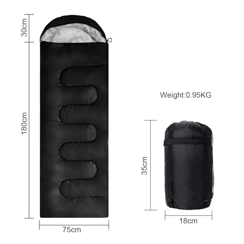 Petgin Camping Sleeping Bag 3 Seasons Warm & Cool Weather, Lightweight, Waterproof, Portable Backpacking for Adults & Kids...
