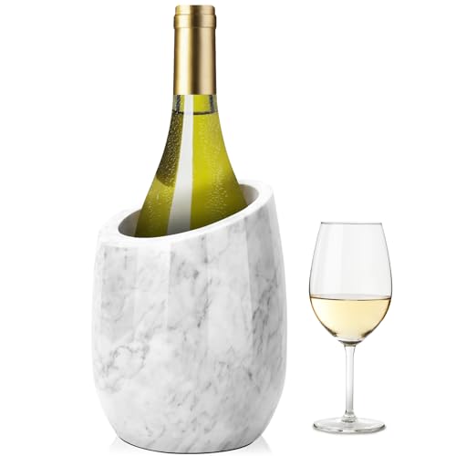 ZORMY Premium Marble Wine Chiller Bucket, Wine and Champagne Cooler, Wine Bottle Ice Chiller, 750ml Bottle Cooler, Home Ba...