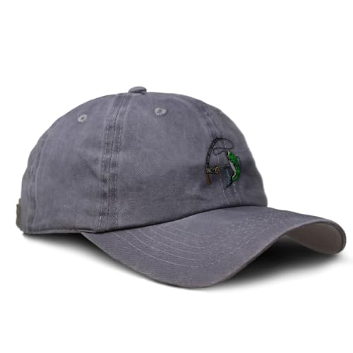 Soft Baseball Cap Embroidered Dad Hat Sport Fishing Fish Logo Embroidery Vintage Hats Washed Baseball Cap