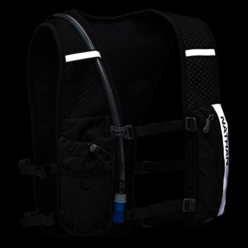 Nathan Hypernight QuickStart 2.0 4 Liter Hydration Pack w/ 1.5L Bladder, Reflective to Be Seen at Night, Front Water Bottl...