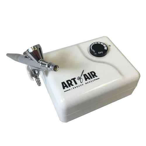 Professional Airbrush Cosmetic Makeup System/Fair to Medium Shades 6pc Foundation Set with Blush, Bronzer, Shimmer and Primer Makeup Airbrush Kit