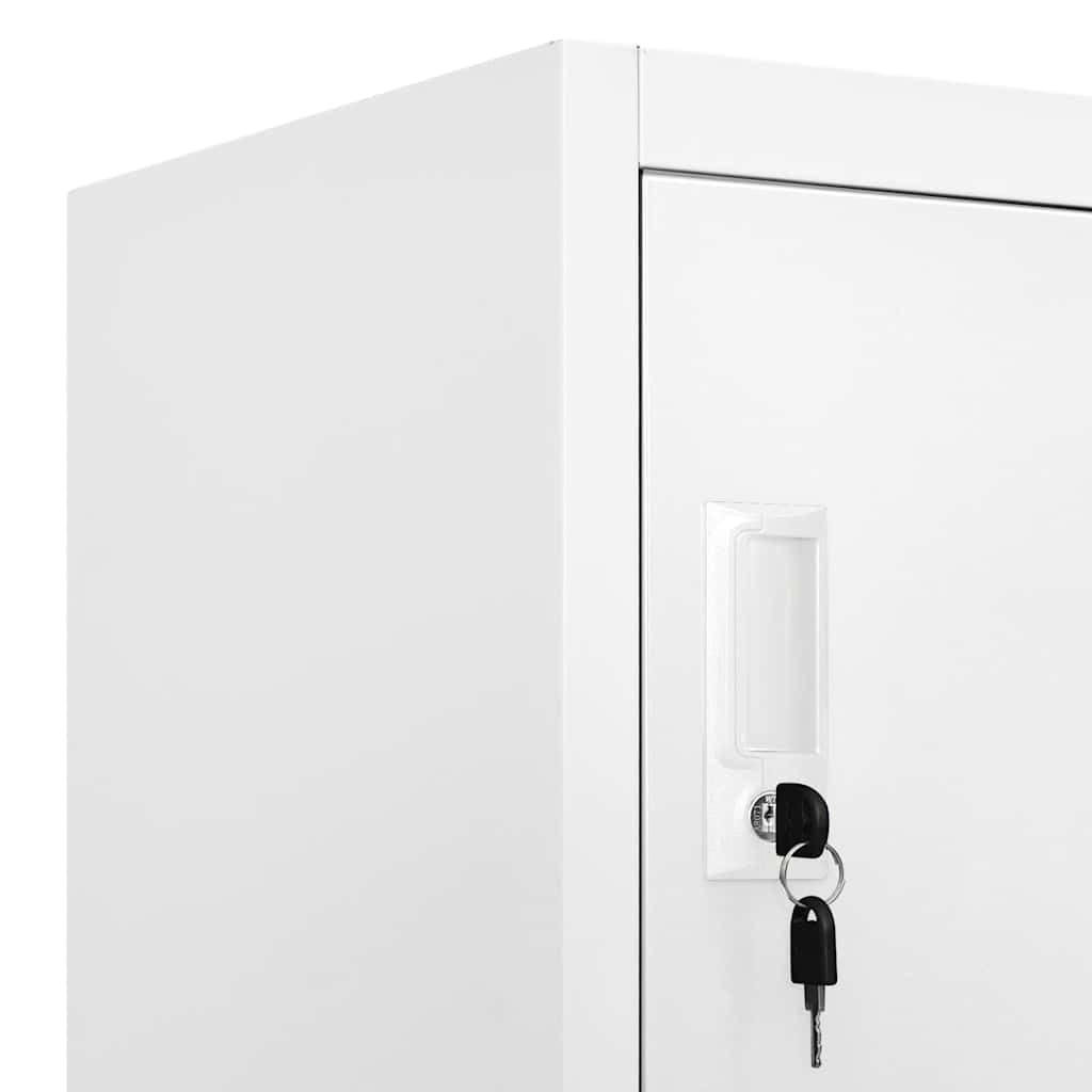 18-Compartment Metal Locker Cabinet with Lockable Doors, 35.4x15.7x70.9 Inches, for Gym and Changing Room Storage, Name Card Holders and Ventilation Holes
