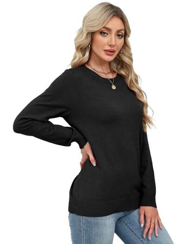WIHOLL Sweaters for Women Lightweight Pullover Tops Long Sleeve Shirts Crewneck Fashion Clothing Fall Outfits 2025