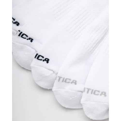 Nautica Mens Quarter Socks - 8 Pack Soft Cushioned Moisture-Wicking Athletic Performance Quarter Cut Ankle Socks for Men