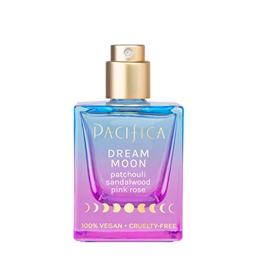 Pacifica Dream Moon Womens Spray Perfume 1 fl oz – Long-Lasting Floral Woody Fragrance for Her - Rose, Patchouli, Sandalwood – 100% Vegan, Cruelty-Free, Phthalate-Free Fragrance