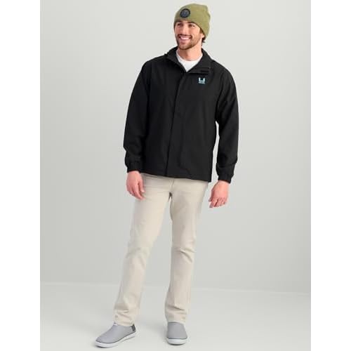 HUK mens Storm Heavy Duty Rain Jacket 2.0, Waterproof, Windproof, Breathable Rain Coat for Fishing and Outdoor Activities