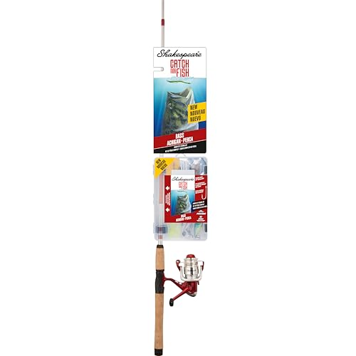 Shakespeare Catch More Fish Spinning Reel and Fishing Rod Combo with Kit