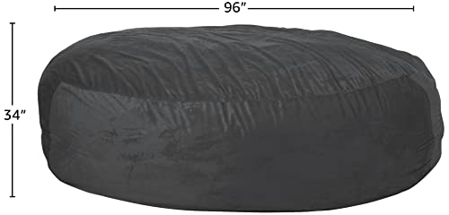 Chill Sack Bean Bag Chair Cover, 8-feet, Microsuede - Charcoal