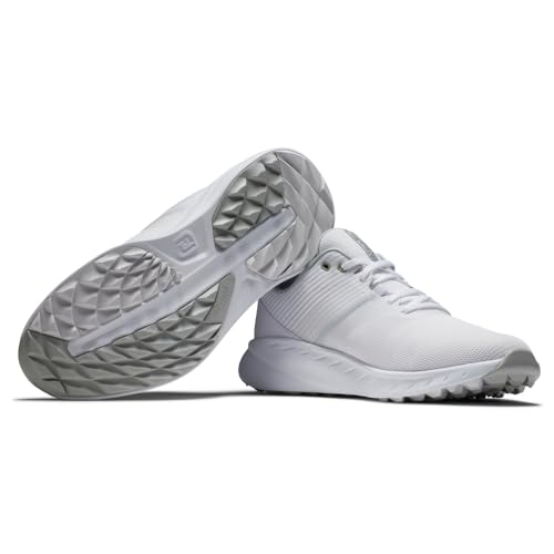 FootJoy Men's FJ Flex Previous Season Style Golf Shoe, White, 7