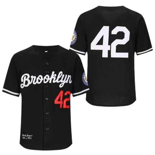 Men's Black Legend Baseball Jersey Number 42 Vintage Embroidered Retro Lightsout Jerseys Shirts