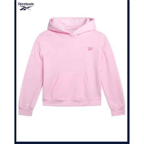 Reebok Girls Sweatsuit Set - 2 Piece Soft Long Sleeve Hoodie Sweatshirt and Sweatpants for Girls - Athletic Sweatsuit, Size 12, Pink
