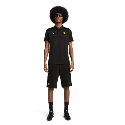 PUMA Men's Standard Scuderia Ferrari Formula 1 Cloudspun Polo, Black SS25, XX-Large