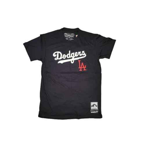 Mitchell & Ness Men's T-Shirt Los Angeles Baseball Tee Black