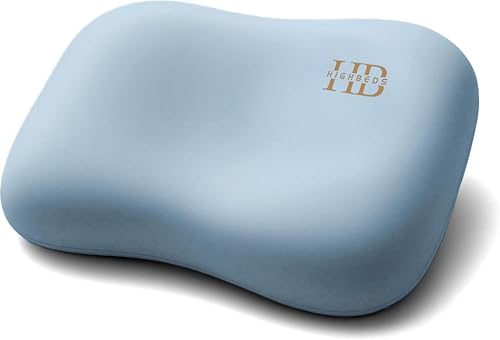 HighBeds Cervical Neck Pillow for Memory Foam – Soft Ergonomic Side Sleeper Pillow for Neck Pain Relief, Ice Silk Zipperle...