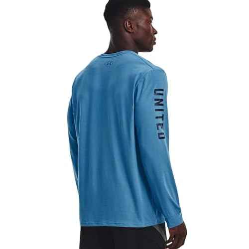 Under Armour x Project Rock Men's Long Sleeve Graphic Shirt, Chicago Blue/Petrol Blue, X-Large