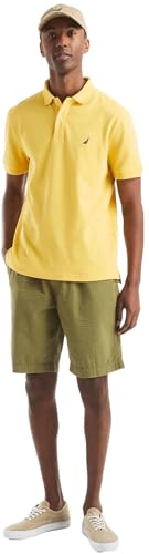 Nautica Mens Classic Fit Short Sleeve Solid Soft Cotton Polo Shirt