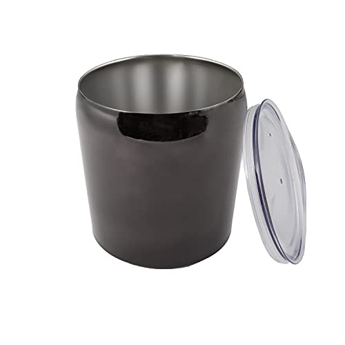 Cambridge Silversmiths 3-Quart Insulated Stainless Steel Ice Bucket, Black