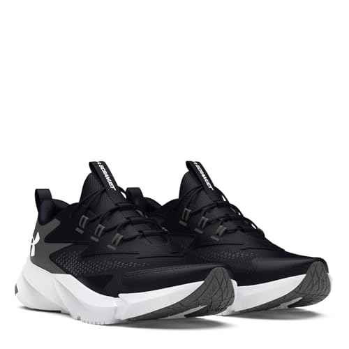 Under Armour Girls' Pre School Scramjet 6 Alternate Lace, (001) Black/Castlerock/White, 2, US