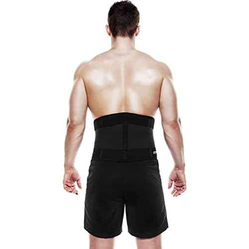 Rehband X-Stable Back Support, Neoprene back compression support 5mm, strong support for fitness and daily life, stabilizes lower back, Colour:Black, Size:Medium