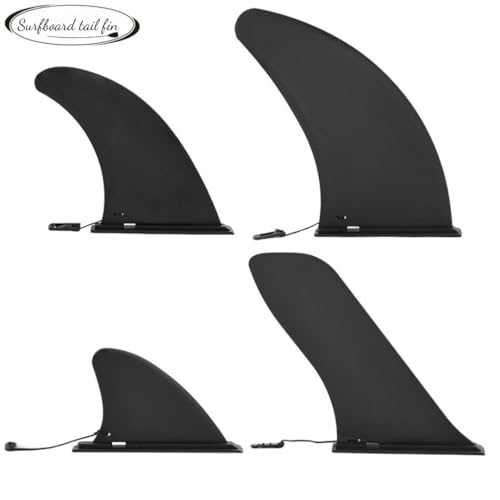 1PC Original Style Slide-in Surfboard Fins - Quick Detach Fin Box System for Paddleboards, Universal 9inch Size, Black