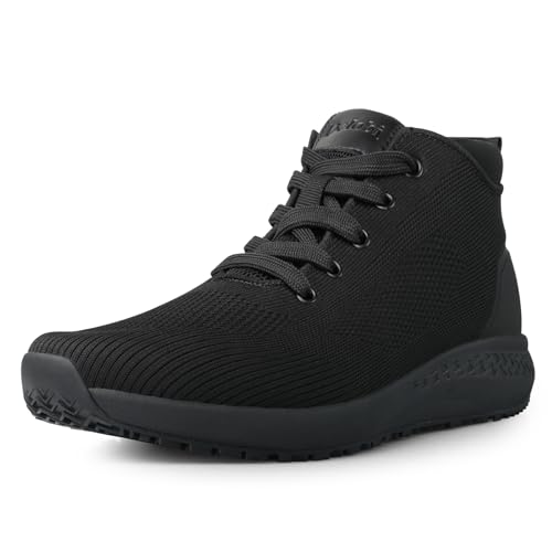 AEHAO Men's Non Slip Work Boots Slip Resistant Chef Shoes for Food Service Kitchen Restaurant Working Ankle Boot Casual Ou...