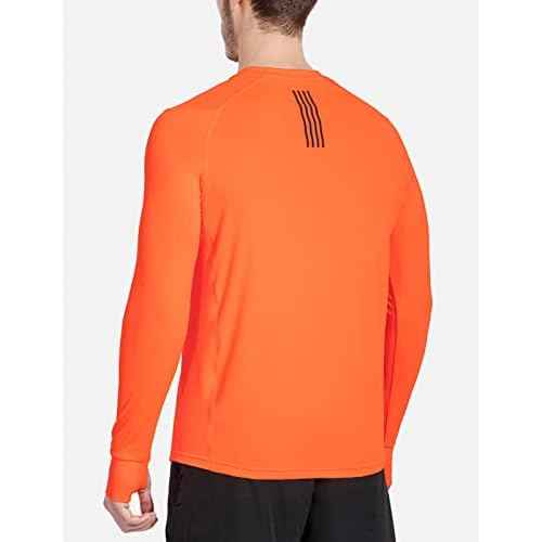 baleaf Men's Long Sleeve Running Shirts with Thumbholes Quick Dry Athletic Shirt Workout Training Top