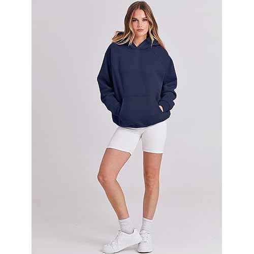 ANRABESS Women Hoodies Oversized Fleece Long Sleeve Comfy Casual Basic Pullover Sweatshirts 2025 Fall Outfits Y2K Clothes