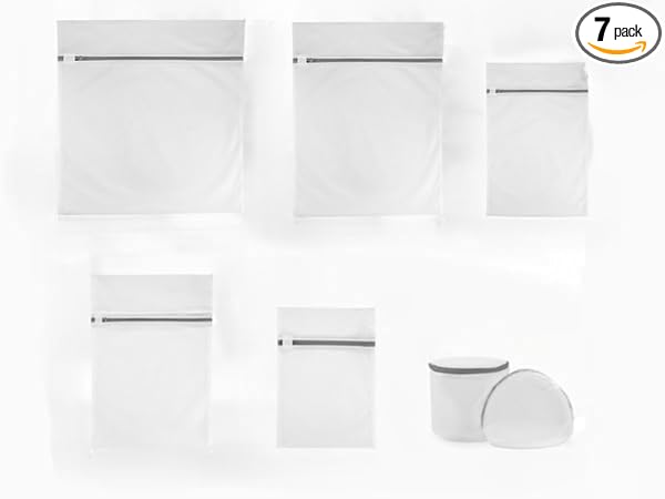 7 Pack Extra Durable laundry bags mesh wash bags, lingerie bags for washing delicates, with Sturdy Zippers to Protect Clothes During Washing Machine