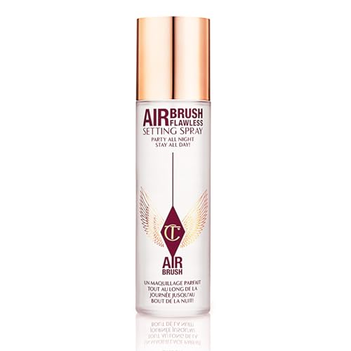Charlotte Tilbury Airbrush Flawless Setting Spray - Gift Set Essential - Ultra-Fine Mist to Prime & Set Makeup - Perfect f...