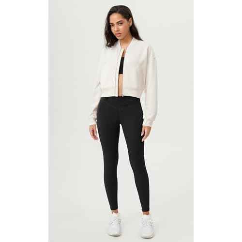 ODODOS Cloud Feeling Ruched Yoga Leggings for Women 25" / 28" High Waist Crossover Yoga Pants
