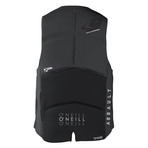 Oneill Mens ASSAULT FZ USCG LIFE VEST, BLK/GRAPH, 3XL