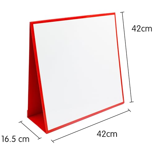 Junior Learning Tabletop Desk Pocket Board Chart, Double Sided, Durable Foldable Stand, Easy to Use, Portable and Reusabl...