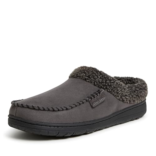 Dearfoams Men’s Brendan Indoor/Outdoor Breathable Memory Foam Clog House Shoe with Wide Widths Slipper