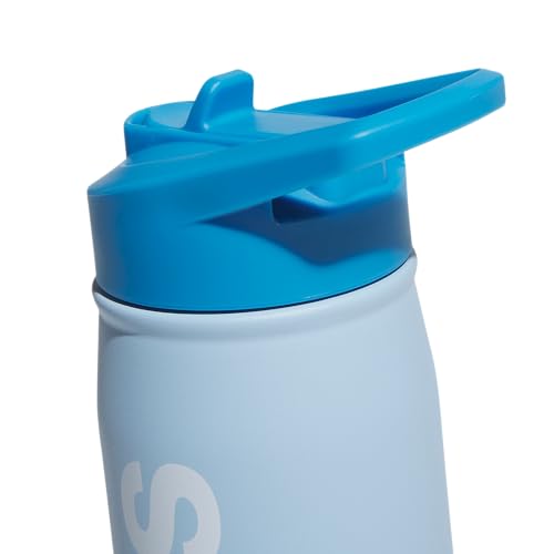 adidas 600 ML (20 oz) Straw Top Metal Water Bottle, Hot/Cold Double-Walled Insulated 18/8 Stainless Steel