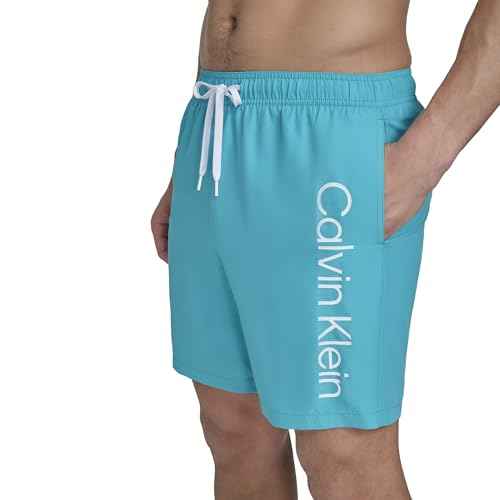 Calvin Klein Mens Volley Quick Dry Lightweight Swim Trunk