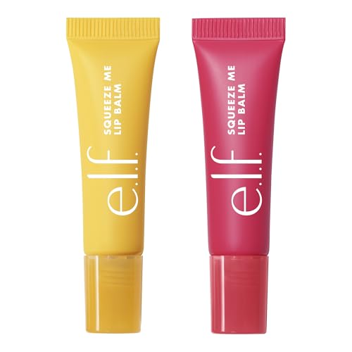 e.l.f. Squeeze Me More Lip Balm Duo, Moisturizing Balm For A Sheer Tint Of Color, Made With Hyaluronic Acid, Vegan & Cruel...