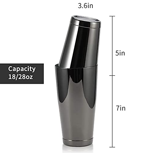 Stainless Steel Boston Shaker - 2-piece 18oz & 28oz Professional Bartender Cocktail Shaker Bartender Shaker Kit - CTSK0013...