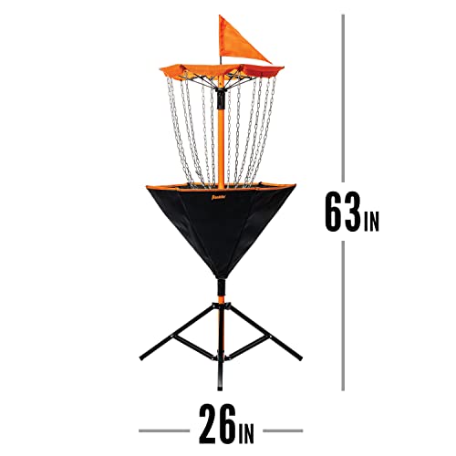 Franklin Sports Disc Golf Baskets - Portable Disc Golf Target with Chains Included - Disc Golf Basket Stand Equipment for Hole + Course Creation