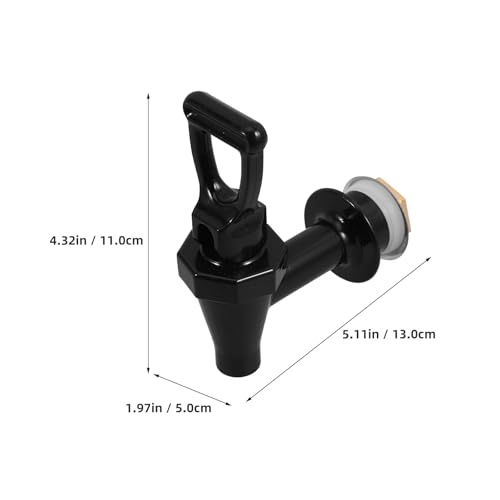 JECOMPRIS Beverage Dispenser Replacement Spigot with Child Lock and Elbow Protector 5.12 Inch Plastic Water Faucet for Dri...