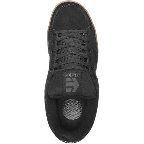 Etnies Kingpin Men's Skateboarding Shoe Classic Puffy Sustainable, Comfortable & Durable Footwear with Die-Cut EVA Insole - Black/Dark Grey/Gum - 15