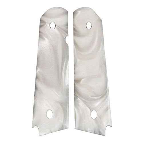 Hogue Colt Officers Model White Pearl-Polymer Ambidextrous Safety Cut