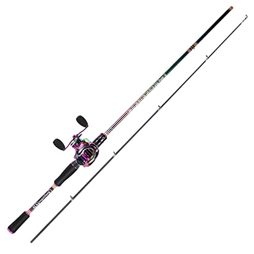 Sougayilang Fishing Rod and Reel Combo, Medium Fishing Pole with Baitcasting Reel Combo, 2-Piece Fishing Combo