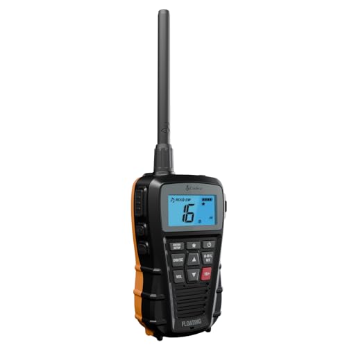 Cobra BlueBound 150 VHF Handheld Marine Radio - Black - 3-Watt, Floating, Long Range, NOAA Weather Alerts, International F...