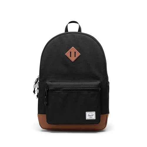 Herschel Supply Co. Heritage Backpack, Black/Saddle Brown (Limited Edition), Youth-26L