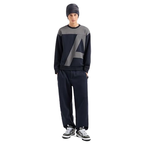 Armani Exchange mens Limited Edition a Line Logo Stretch Cotton Poly Sweatshirt