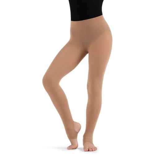 Capezio Girls Ultra Soft Self Knit Waistband Stirrup Tight - Girls