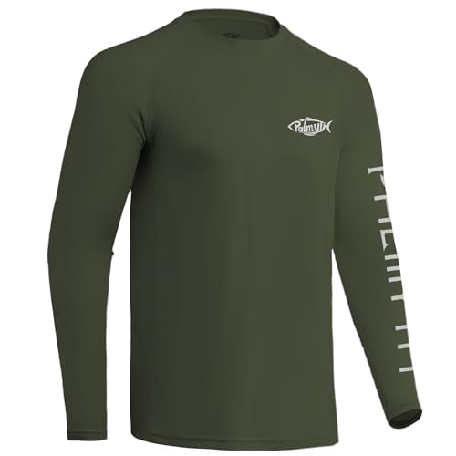 Palmyth Fishing Shirts for Men Long Sleeve UPF 50+ T Shirt Sun Protection Tee