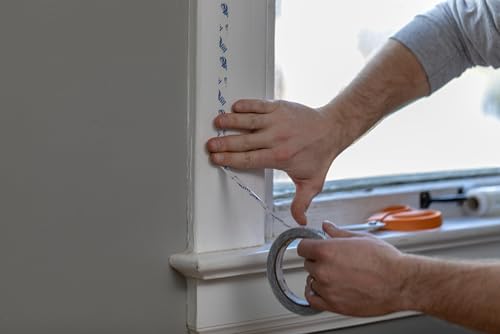 Duck MAX Strength Window Insulation Kit, Fits Patio Doors & Large Windows, Heavy Duty Indoor Shrink Film Insulator, Window...